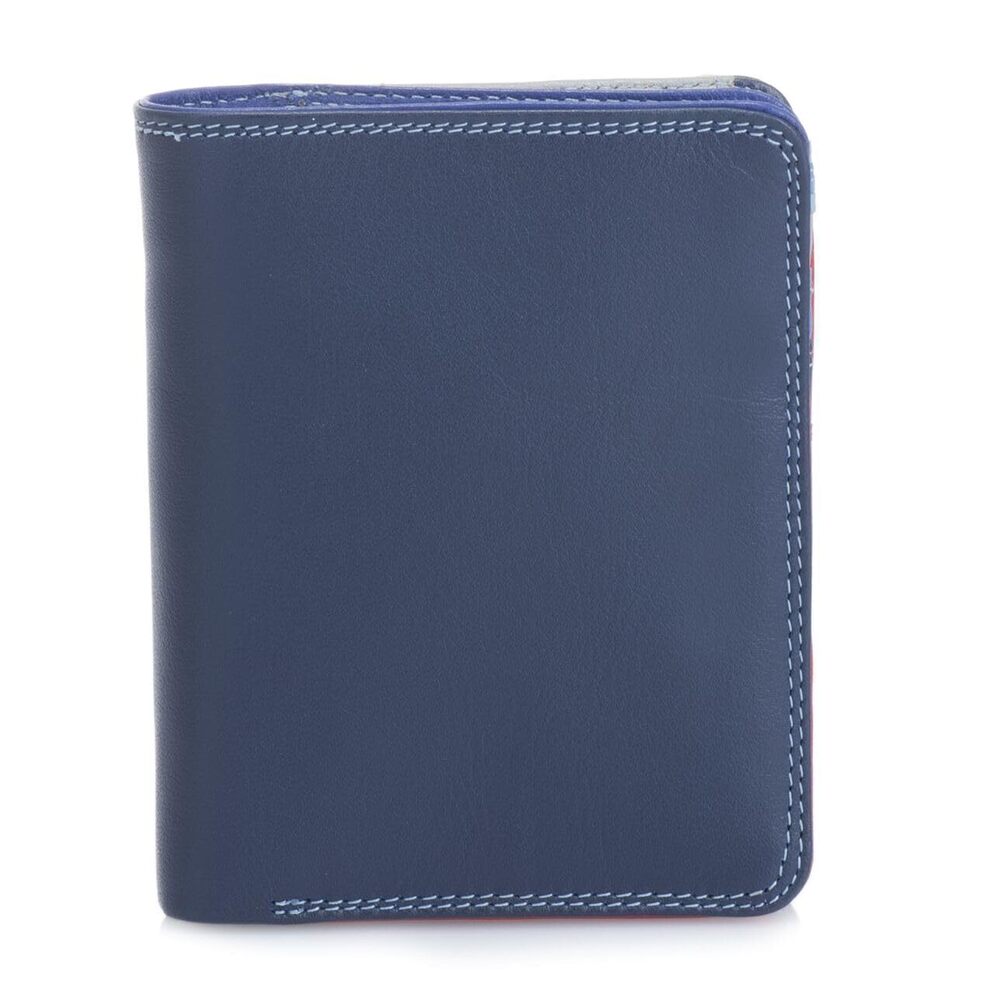 4854 Medium Leather Zip Wallet 3 Card Slots ID Window & Note Section